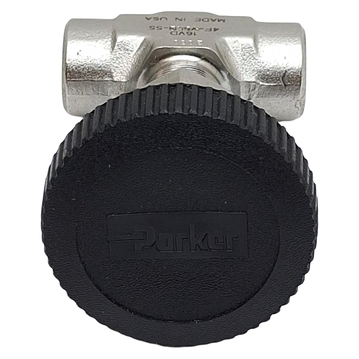 Used Parker 4F-V6LN-SS Stainless Steel Needle Valve, 2-Way, 1/4in NPT, 5000psi Max