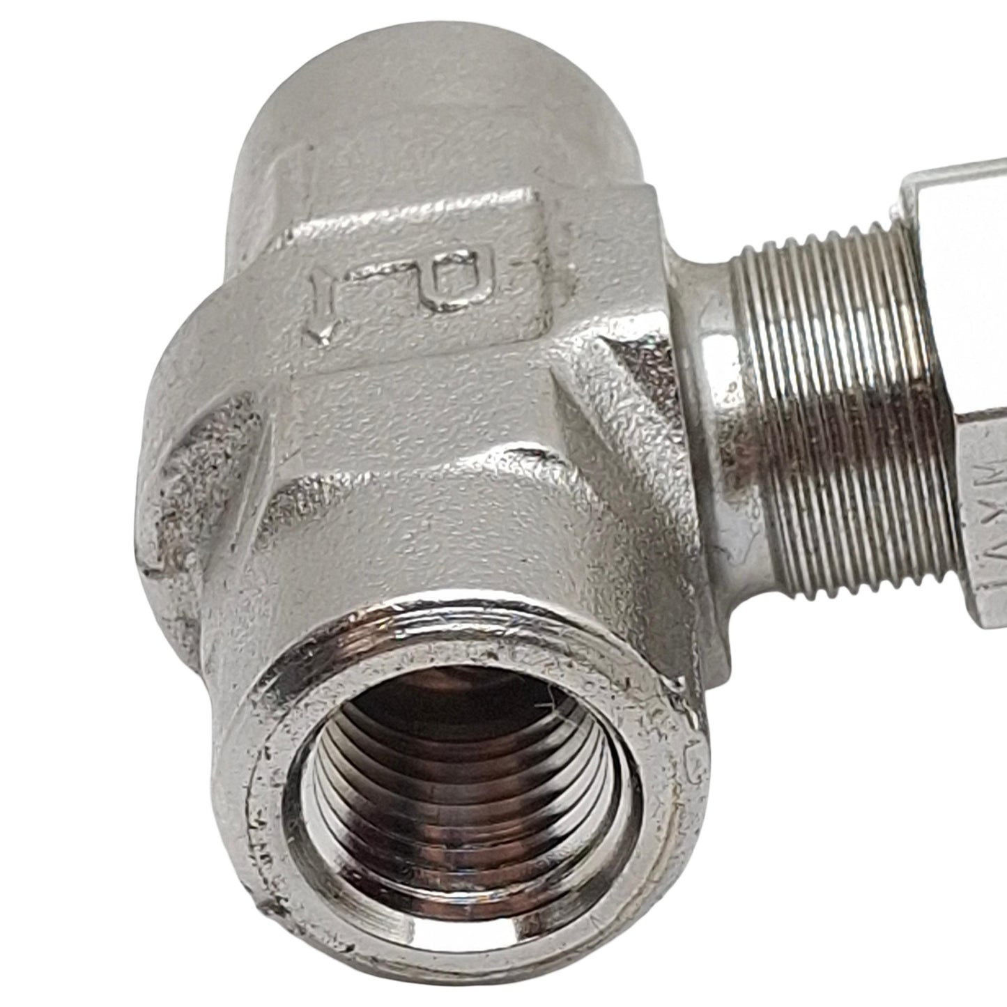 Used Parker 4F-V6LN-SS Stainless Steel Needle Valve, 2-Way, 1/4in NPT, 5000psi Max