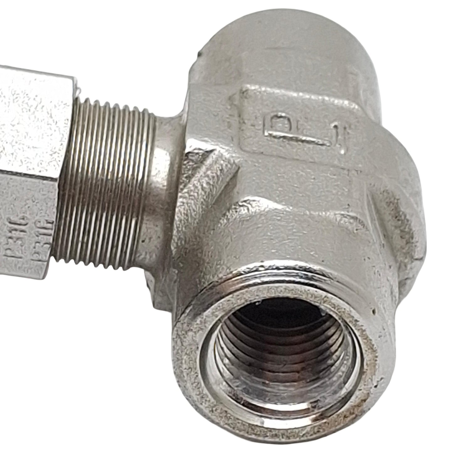 Used Parker 4F-V6LN-SS Stainless Steel Needle Valve, 2-Way, 1/4in NPT, 5000psi Max
