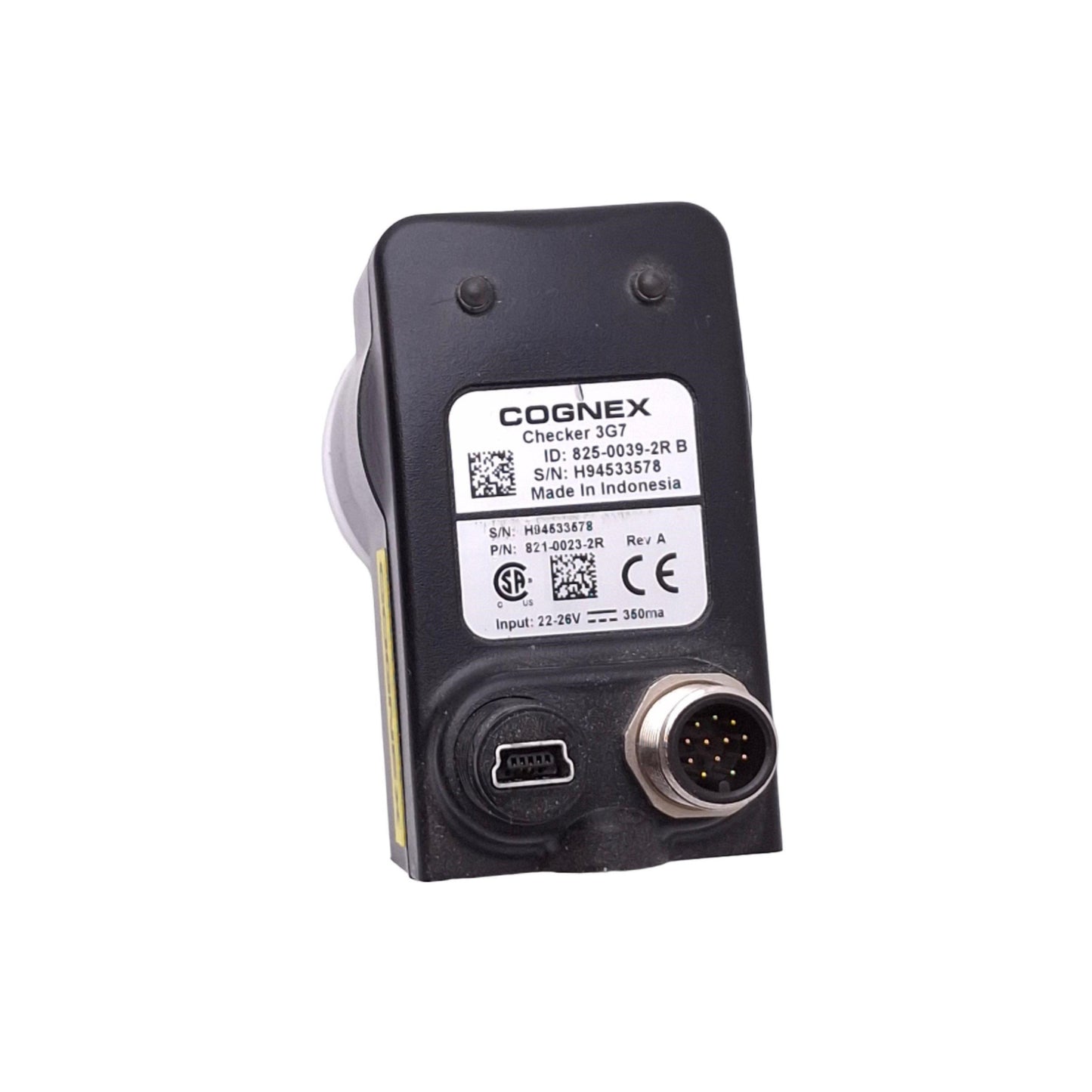 Used Cognex 825-0039-2R Checker 3G7 Smart Vision Sensor, 752x480, 22-26VDC, M12 USB