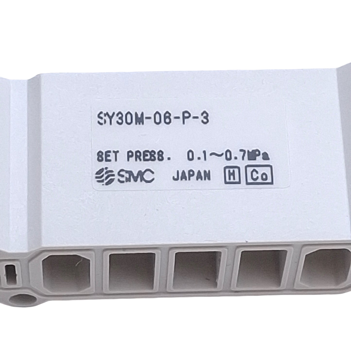 Used SMC SY30M-06-P-3 Solenoid Valve Regulator Module 0.1-0.7MPa, w/ 0-1MPa Gauge
