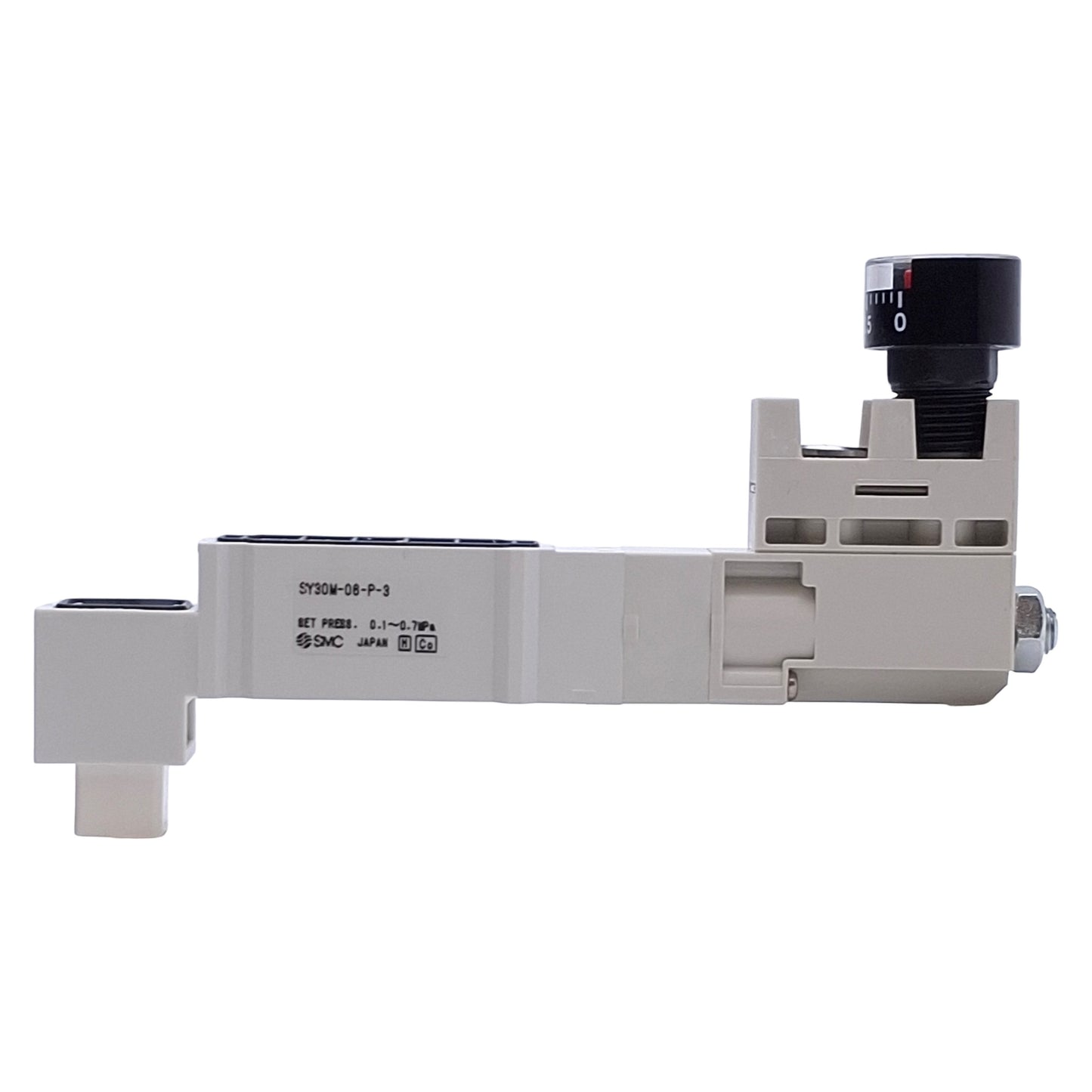 Used SMC SY30M-06-P-3 Solenoid Valve Regulator Module 0.1-0.7MPa, w/ 0-1MPa Gauge