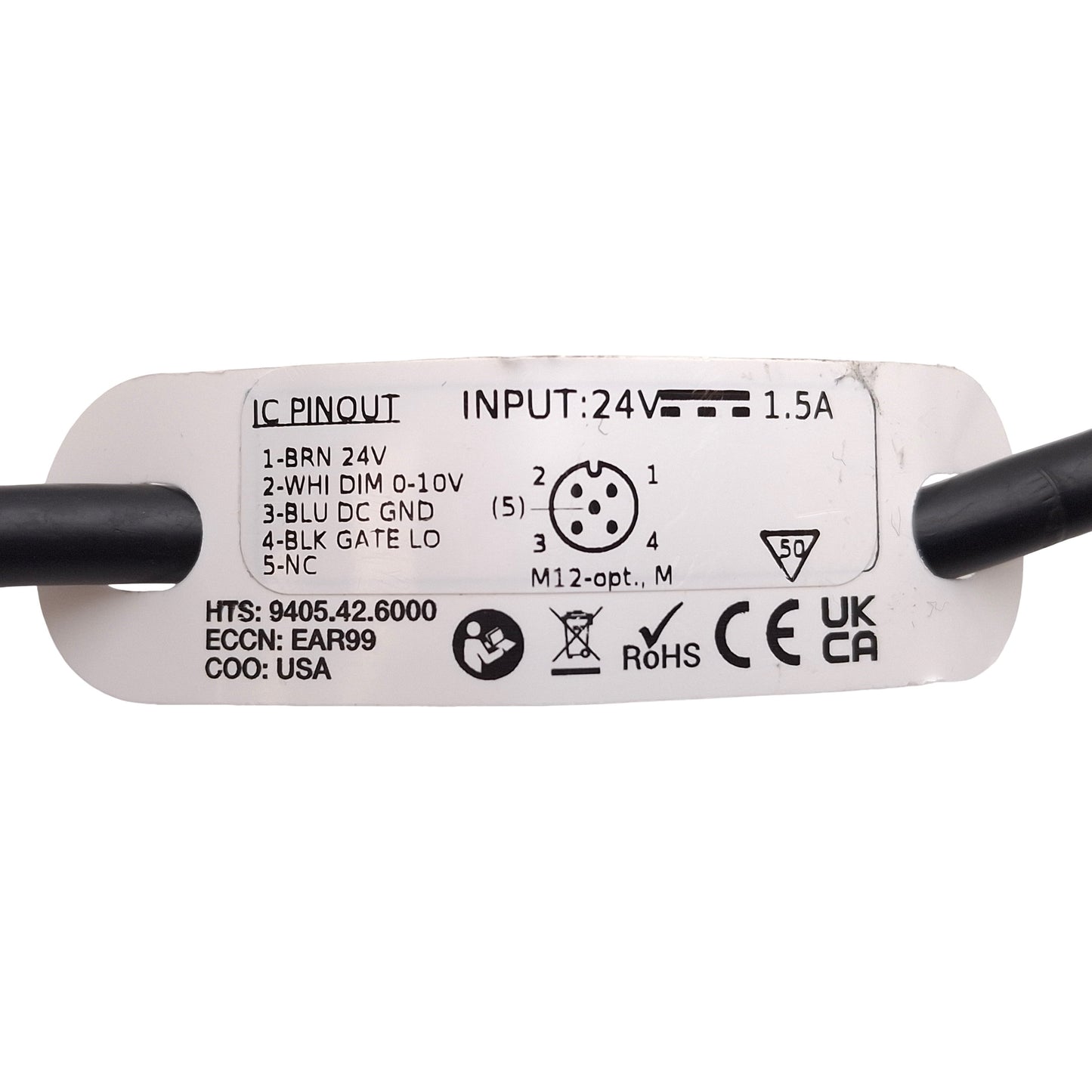 Used AI BL2-0204850IC-M12 Machine Vision Light, Inline Controller, IR 850nm 2x4in M12