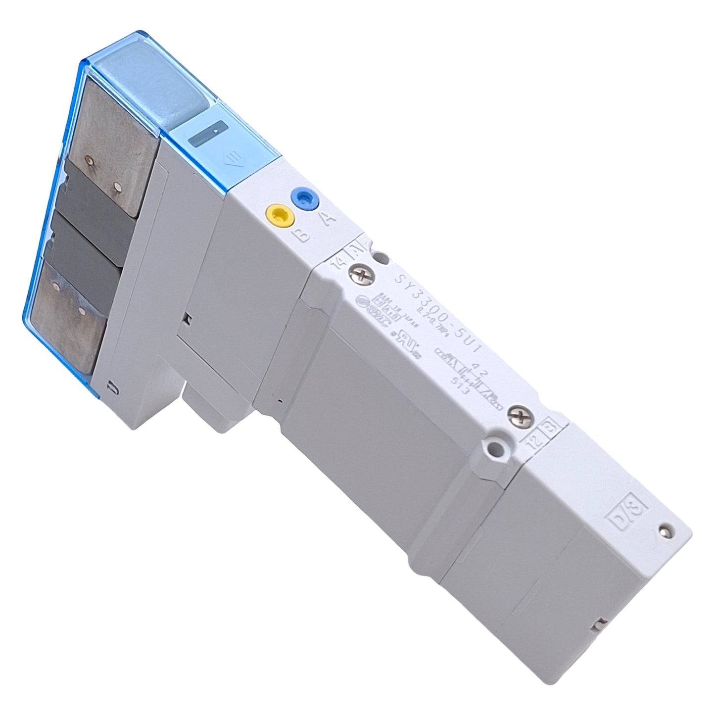 Used SMC SY3300-5U1 Solenoid Valve, 3-Position Closed Center, 0.2-0.7MPa, 24VDC Coil