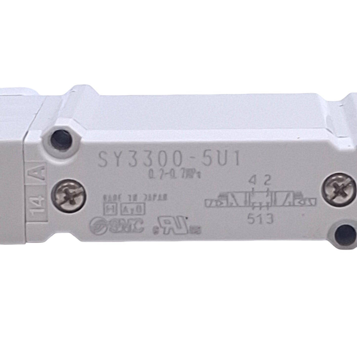 Used SMC SY3300-5U1 Solenoid Valve, 3-Position Closed Center, 0.2-0.7MPa, 24VDC Coil