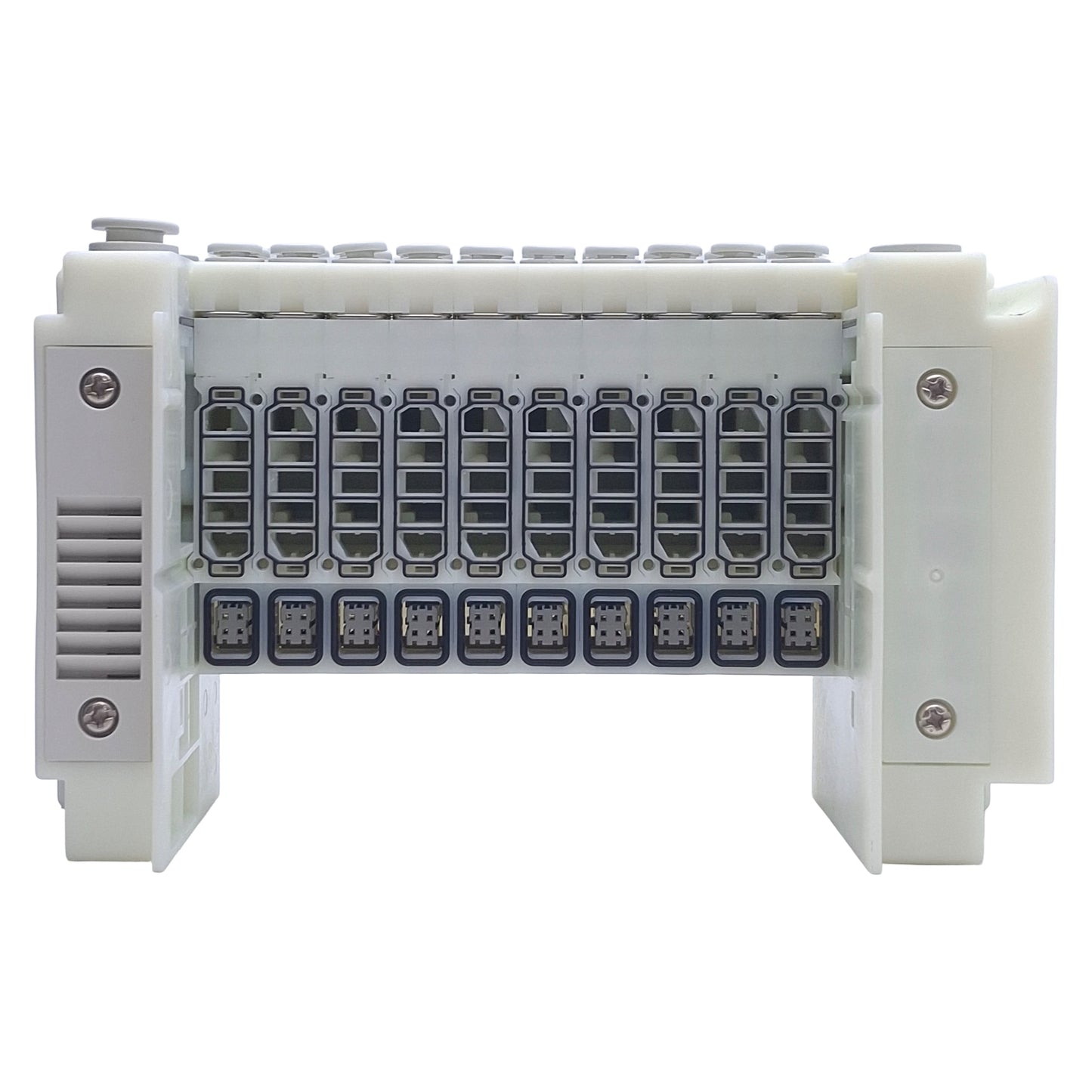 Used SMC SS5Y5-10S0-10U-C4 Manifold Base 10-Stations, ø4mm One-Touch, Direct Mount