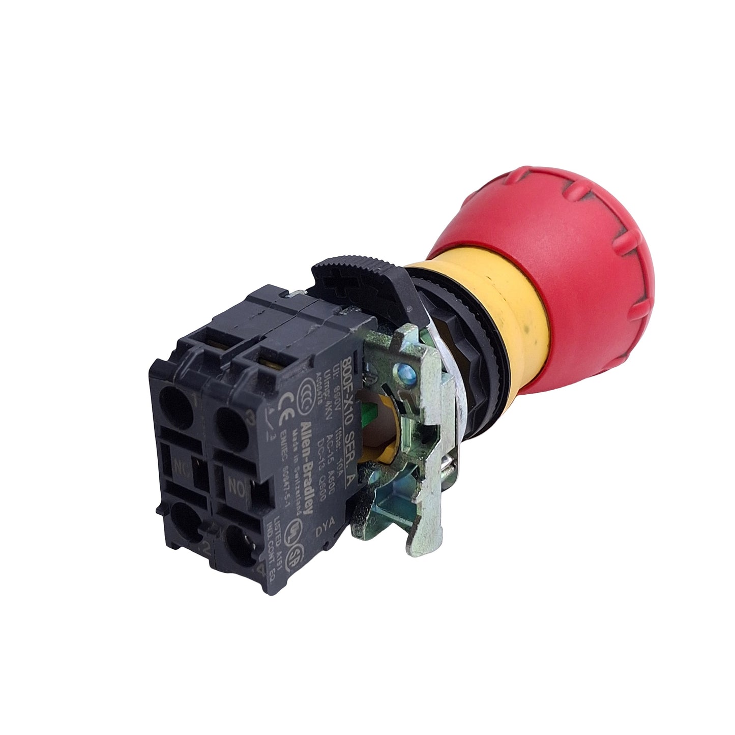 Used Allen Bradley 800FP-MT44 Emergency E-Stop Pushbutton Twist-Release 1NO & 1NC