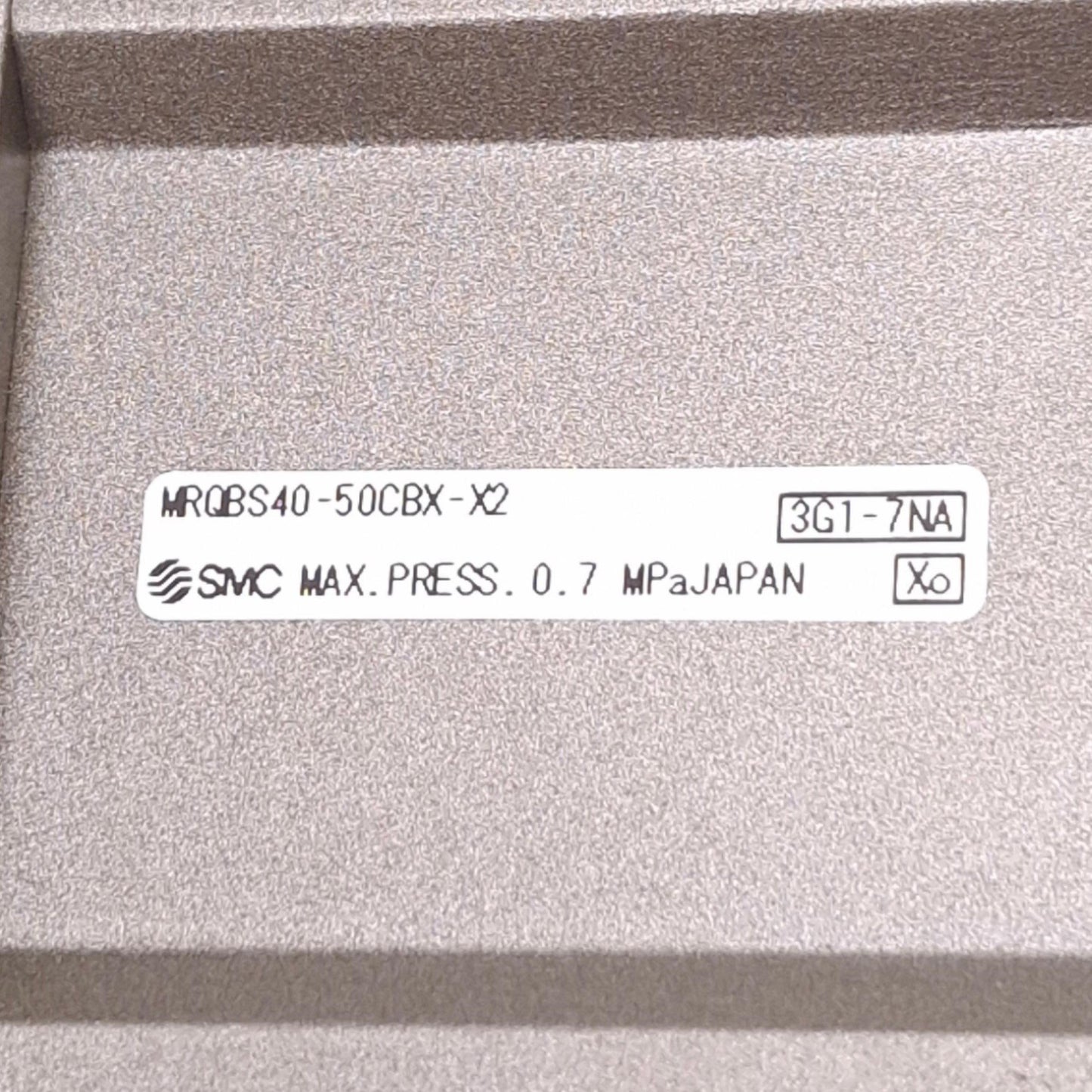 Used SMC MRQBS40-50CBX-X2 Rotary Actuator, 40mm Bore, 50mm Stroke, 170-190° Rotation