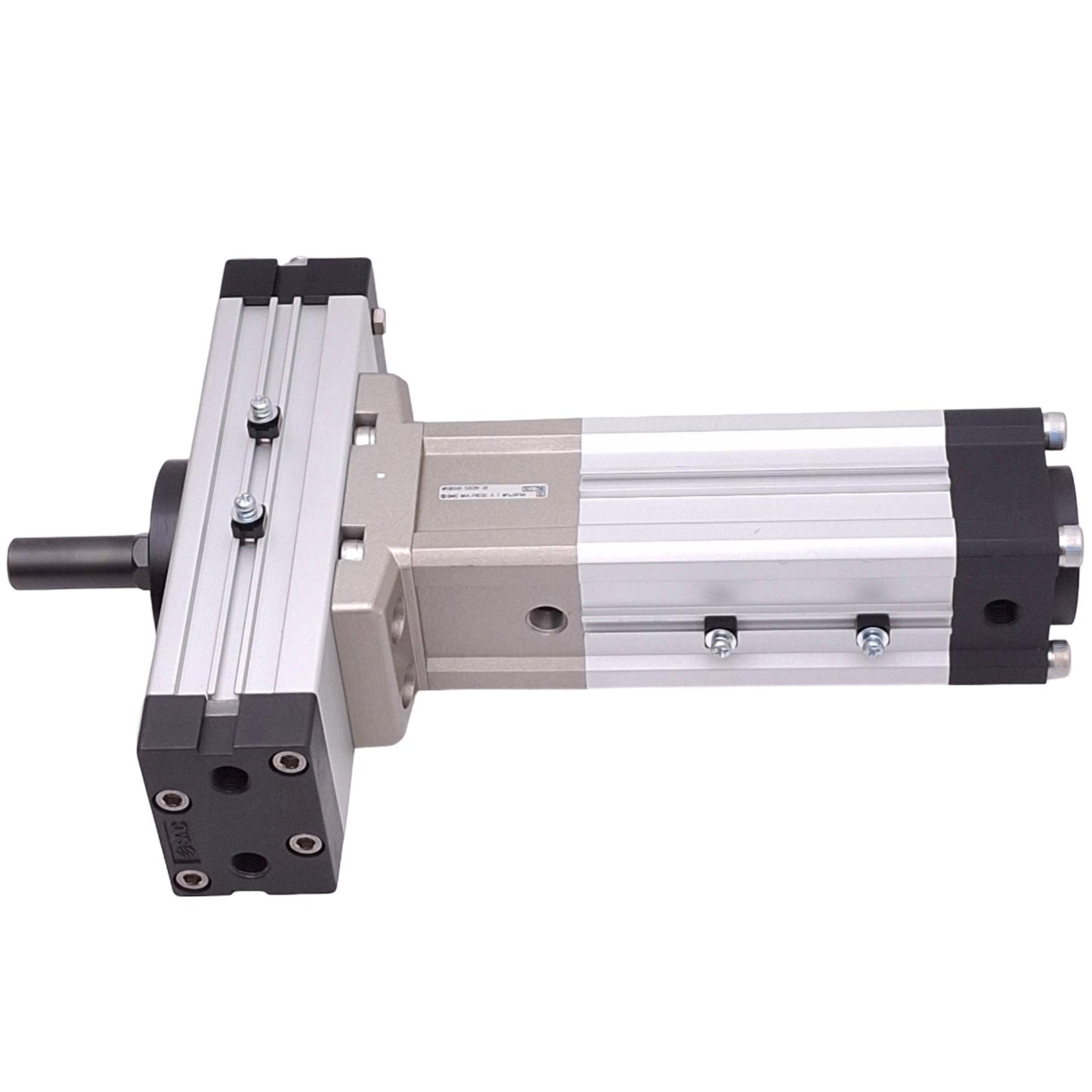 Used SMC MRQBS40-50CBX-X2 Rotary Actuator, 40mm Bore, 50mm Stroke, 170-190° Rotation