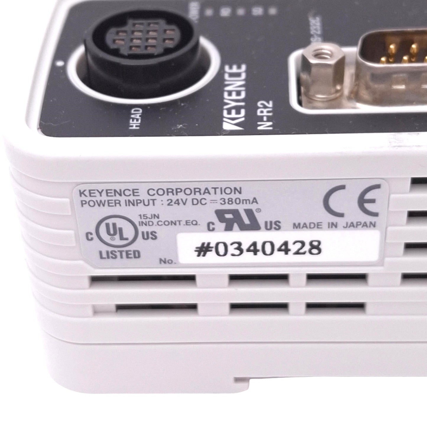 Used Keyence N-R2 Dedicated Communication Unit, RS-232C, 24VDC In, DIN Rail