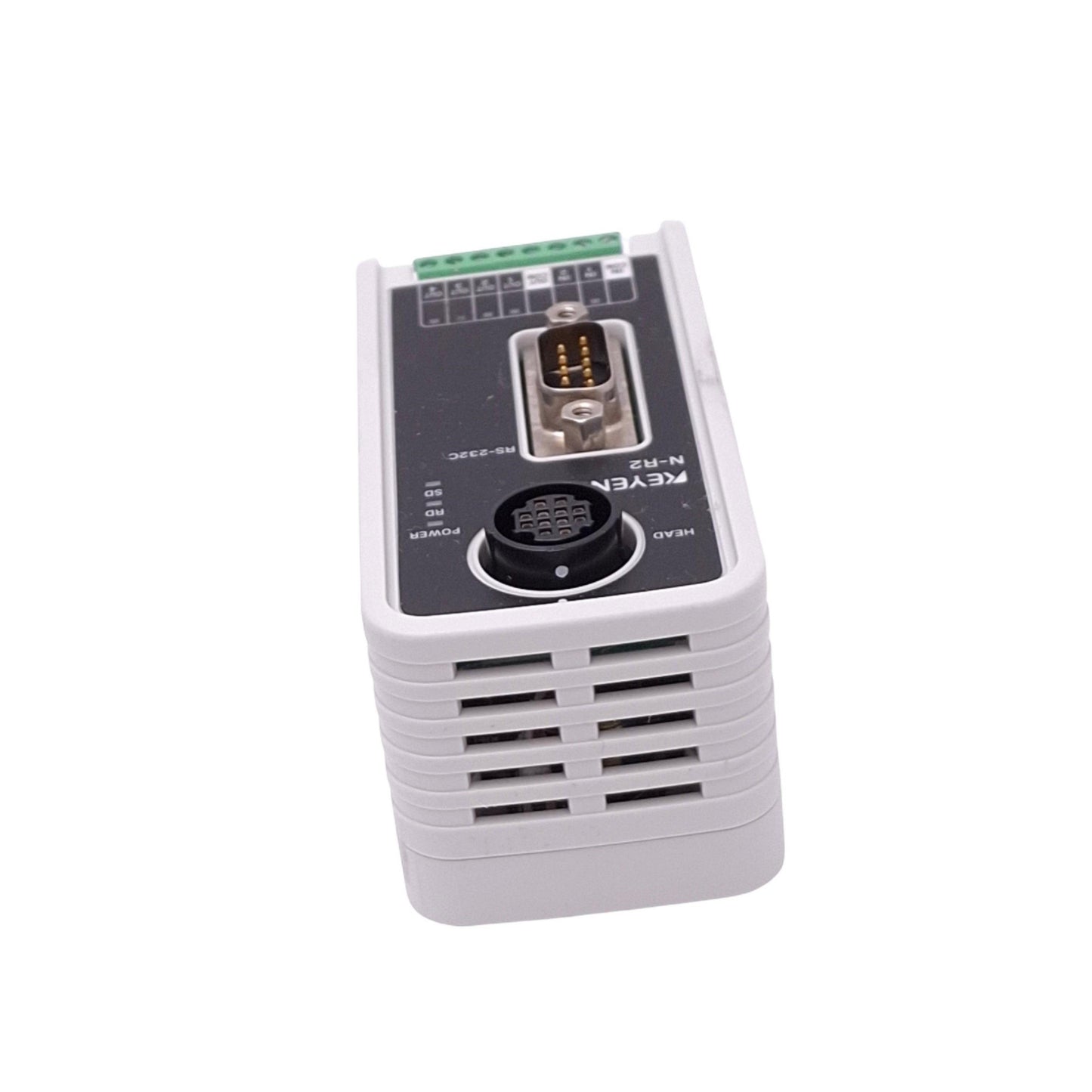 Used Keyence N-R2 Dedicated Communication Unit, RS-232C, 24VDC In, DIN Rail