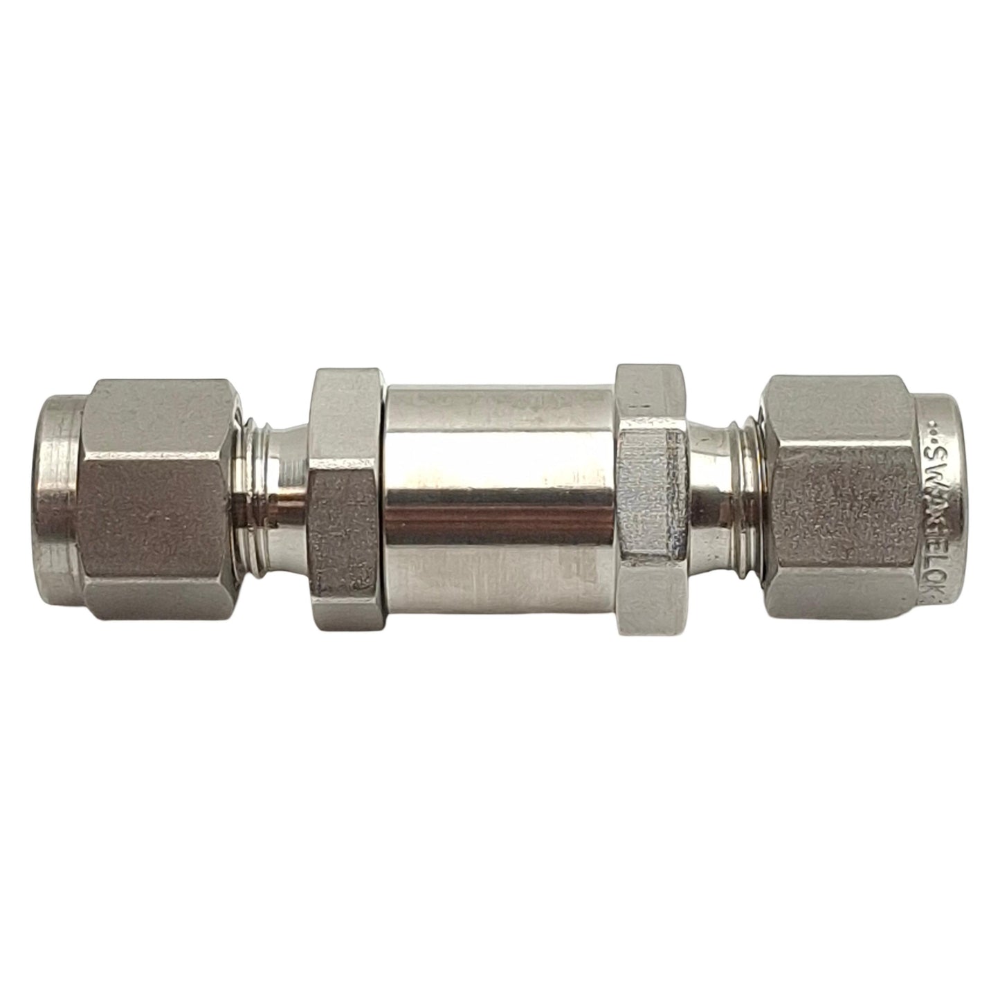 Used Swagelok SS-4C-25 Poppet Check Valve, 1/4in x 1/4in Swagelok Tube Fitting, 25psi