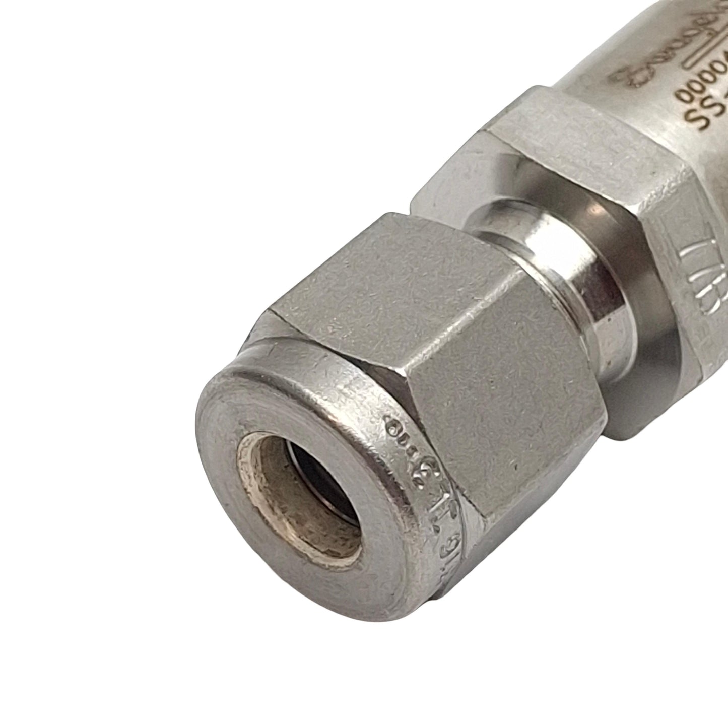 Used Swagelok SS-4C-25 Poppet Check Valve, 1/4in x 1/4in Swagelok Tube Fitting, 25psi