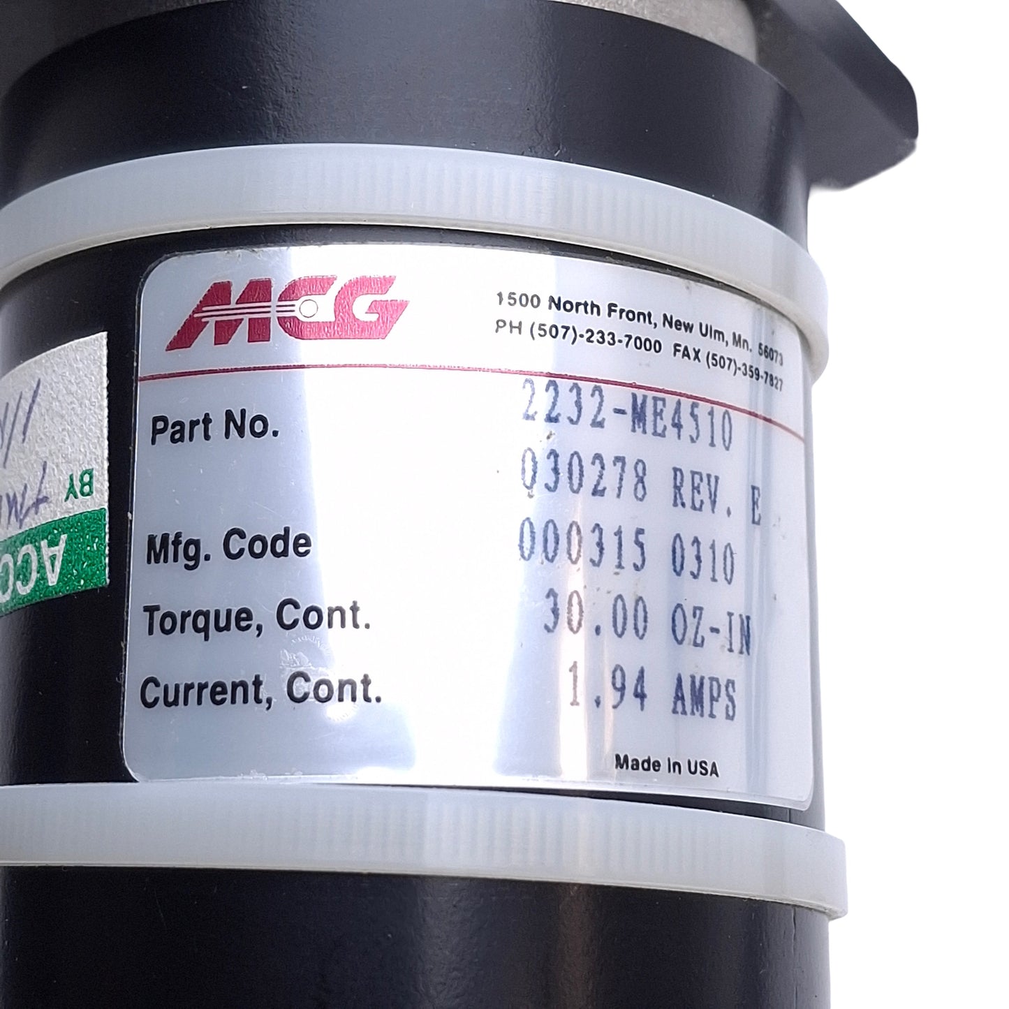 Used Optical Gauging Products 104003 030278 Servo Z-Motor For OGP Flair 200, 10.5mm W