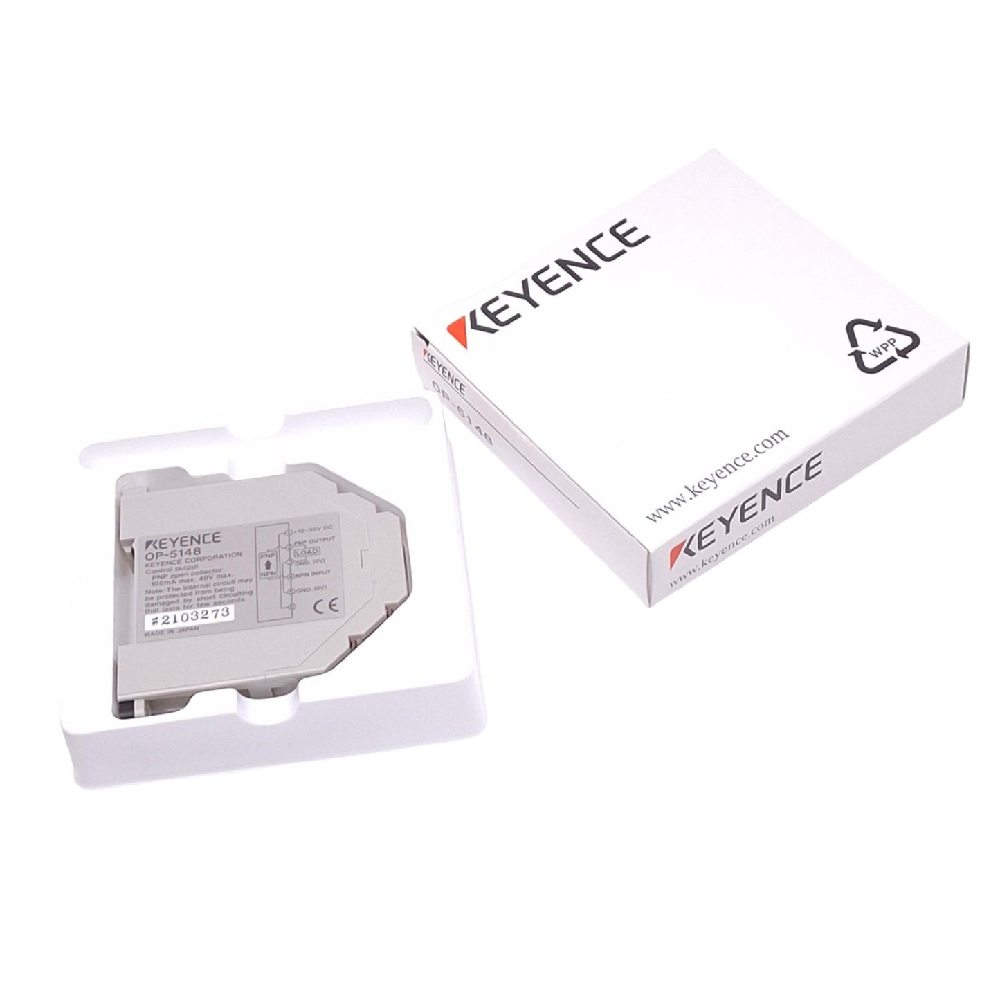 New Keyence OP-5148 PNP Adapter, 10-30VDC, NPN to PNP Open, 10-30VDC