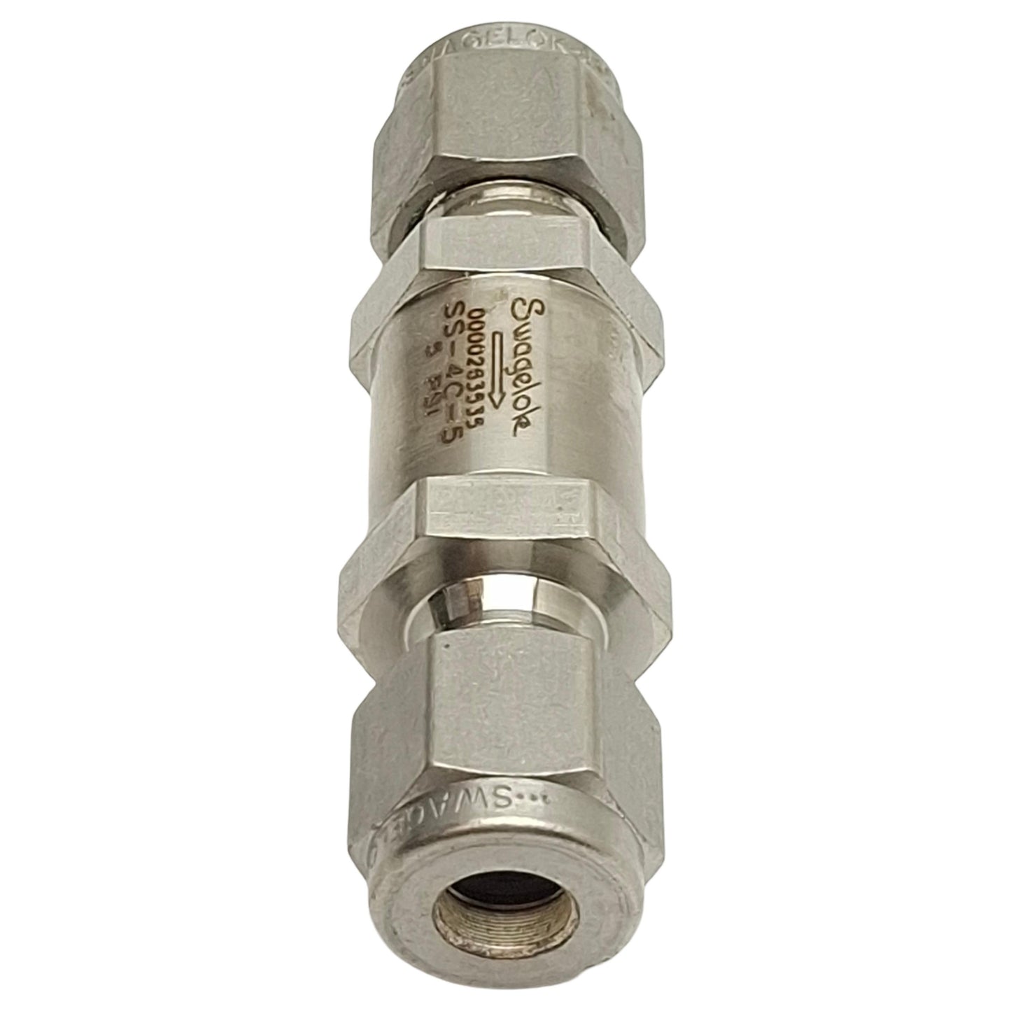 Used Swagelok SS-4C-5 Poppet Check Valve, ø1/4in x ø1/4in Swagelok Tube Fitting, 5psi