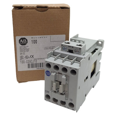 New Allen Bradley 100-C09ZJ10 Contactor, 3-Pole, 1NO, 25A 600VAC, 24VDC Coil