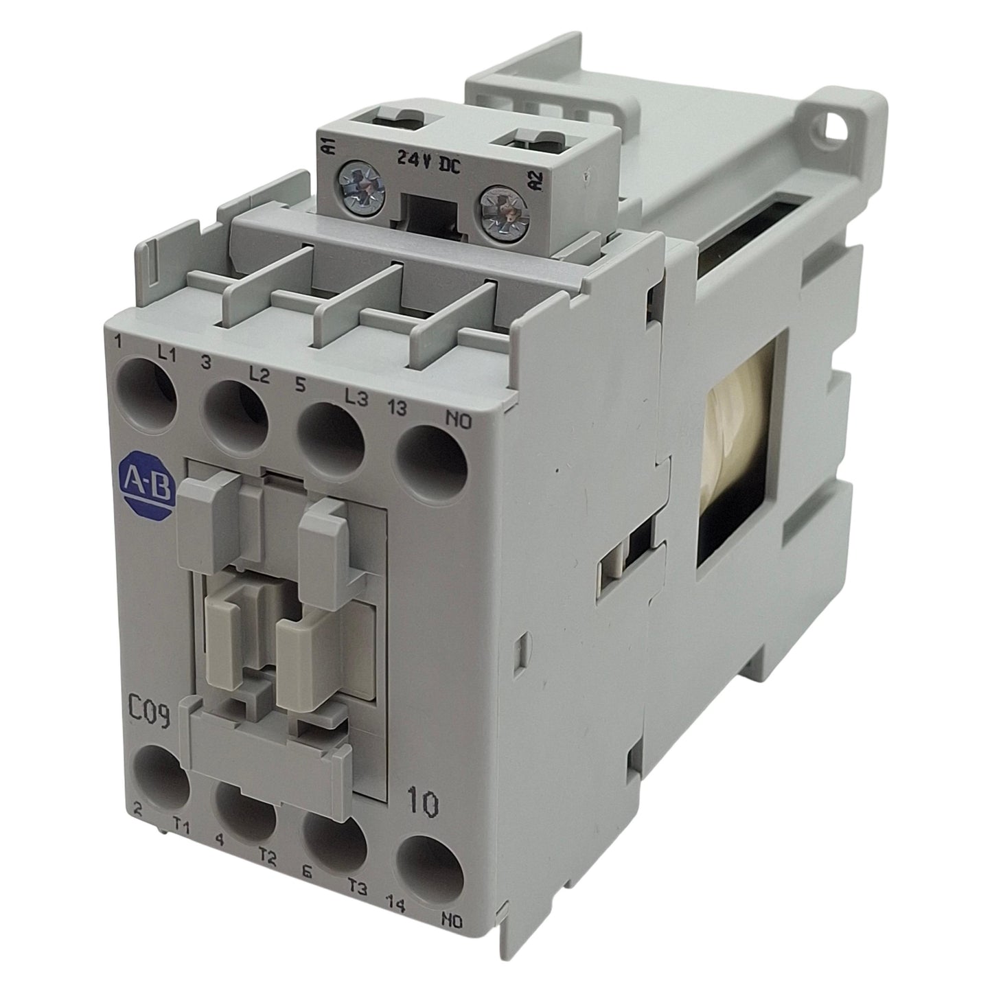 New Allen Bradley 100-C09ZJ10 Contactor, 3-Pole, 1NO, 25A 600VAC, 24VDC Coil