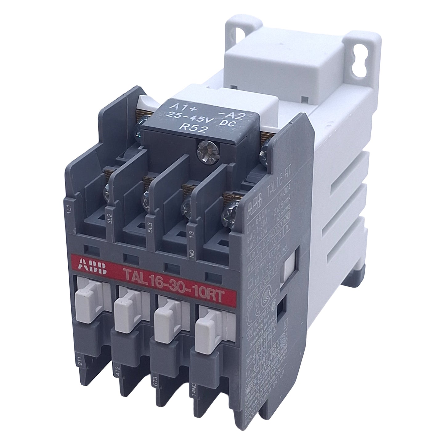 New – Open box ABB TAL16-30-10RT Contactor 3-Pole, 3NO+1NO Aux, 600VAC 30A, 25-45VDC Coil