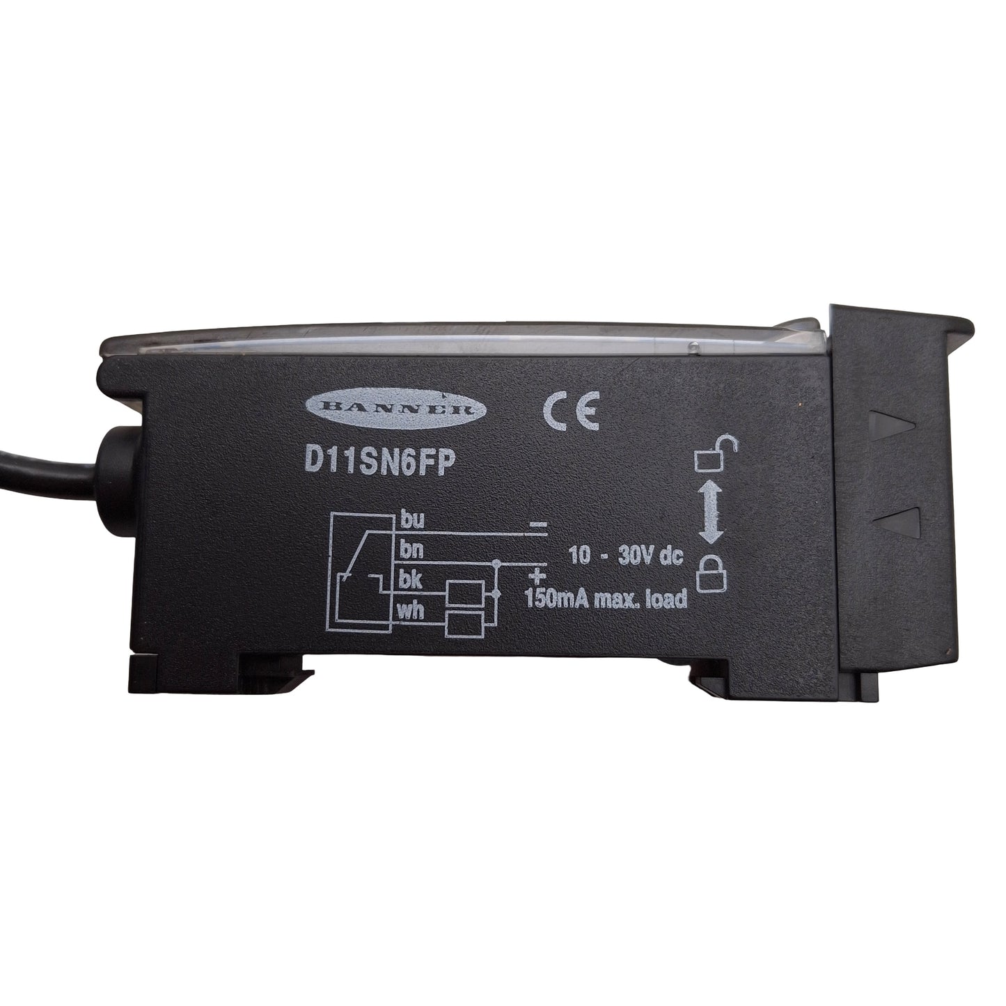 New – Open box Banner Engineering D11SN6FP 43342 Fiber Optic Sensor, NPN, 10-30VDC, DIN Rail