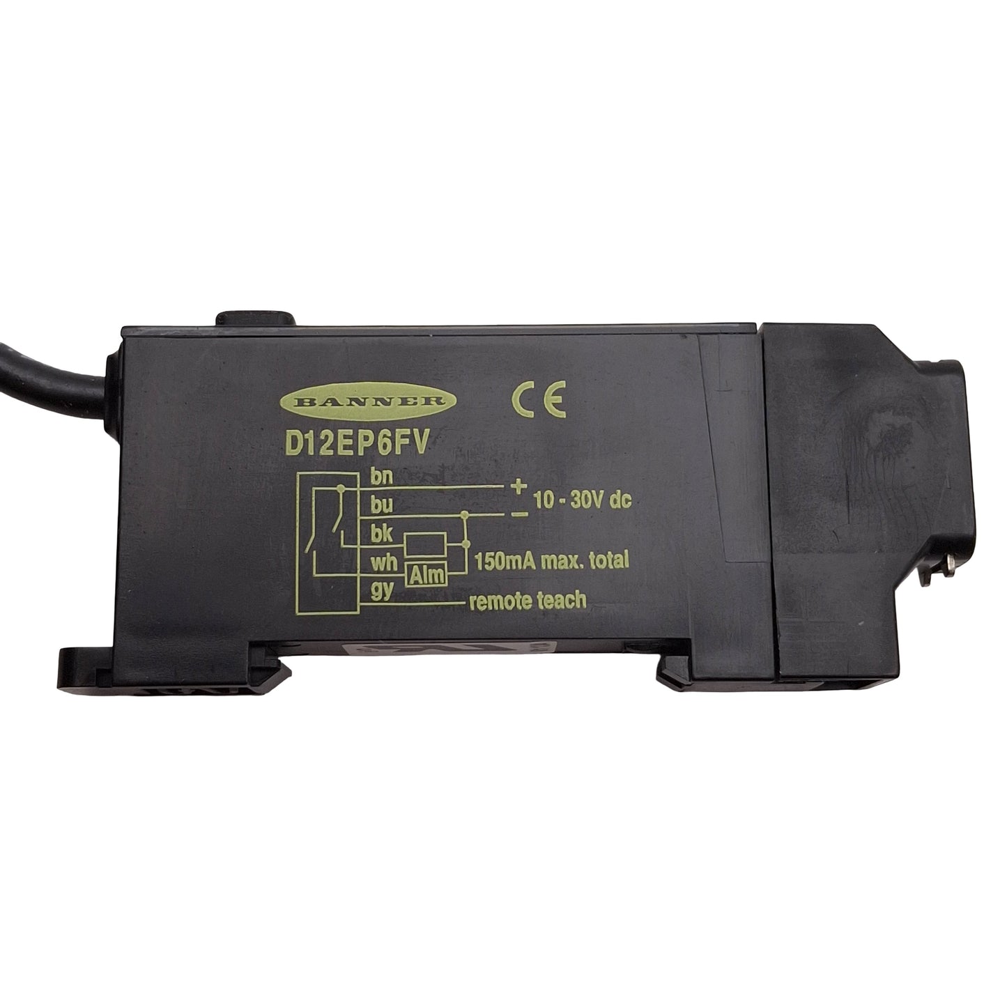 New – Open box Banner Engineering D12EP6FV 41968 Fiber Optic Sensor, SPST-PNP 10-30VDC DIN Rail