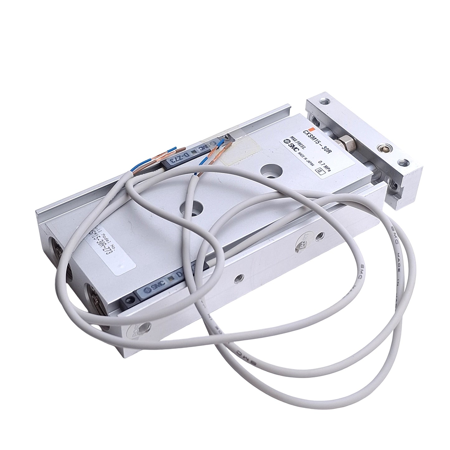 New – Open box SMC CXSM15-30R-Z73 Dual Rod Cylinder, 15mm Bore, 30mm Stroke, 0.7MPa, M5 Ports