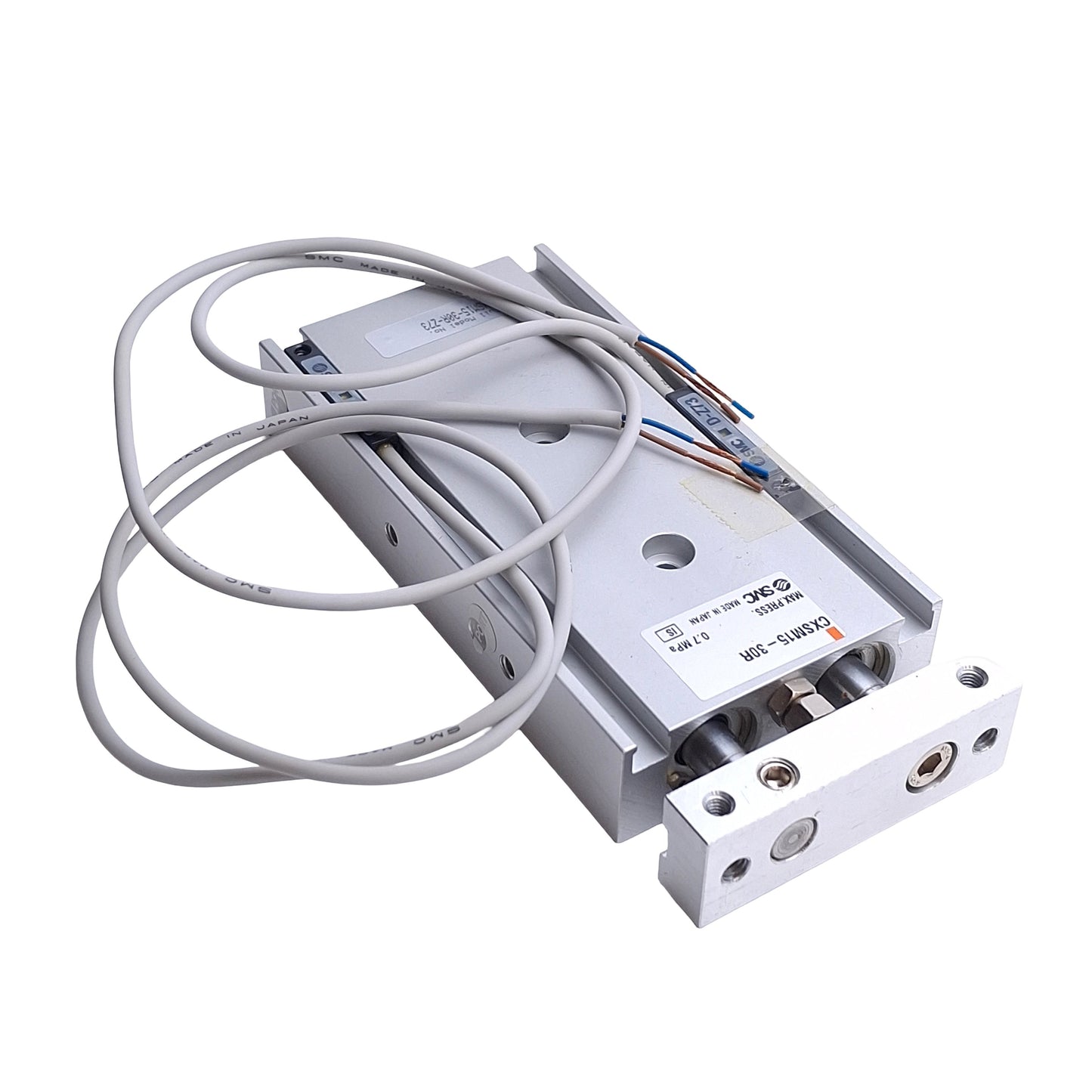 New – Open box SMC CXSM15-30R-Z73 Dual Rod Cylinder, 15mm Bore, 30mm Stroke, 0.7MPa, M5 Ports