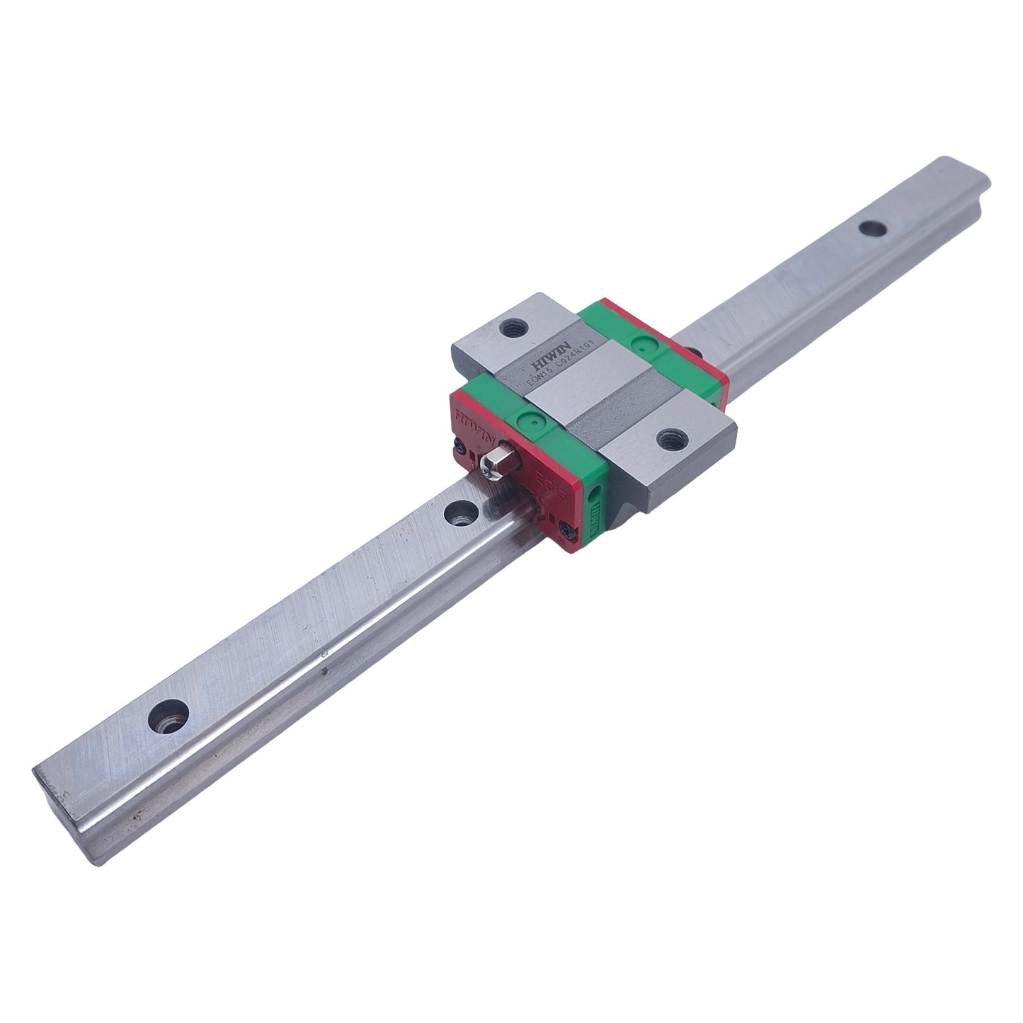 Used Hiwin EGW15 Linear Guide Block w/ 230x15mm Rail, 20mm Pitch, 5.35kN Load