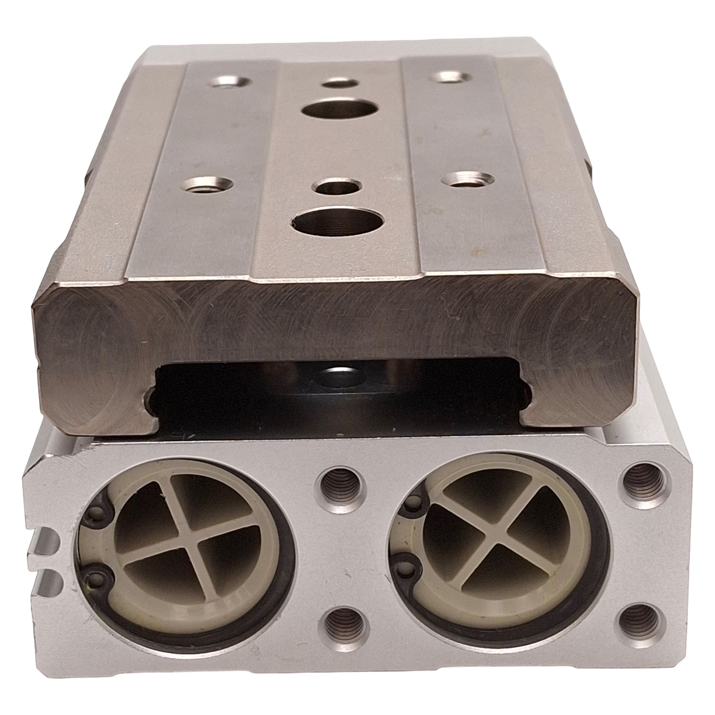 Used SMC MXQ25-30 Pneumatic Slide Table, ø25mm Bore, 30mm Stroke, 0.15-0.7MPa, Rc1/8