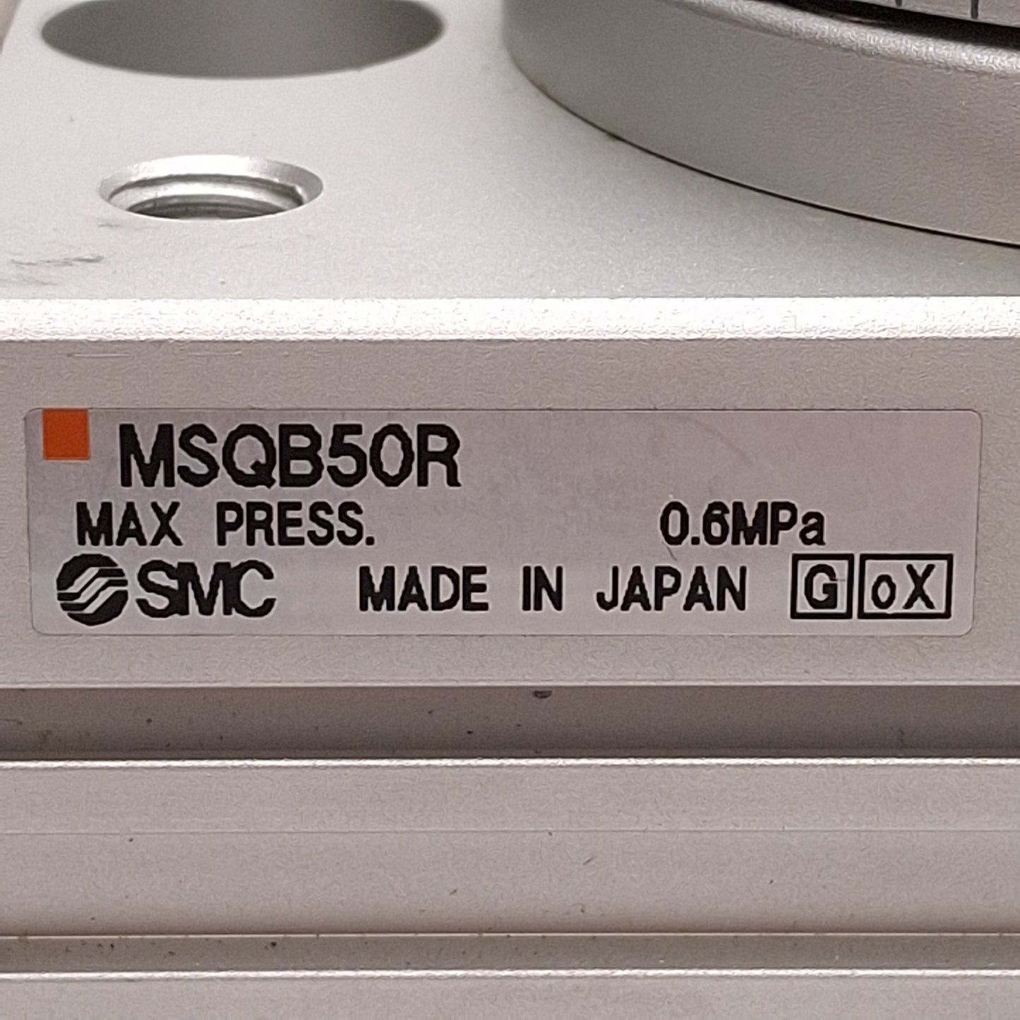 Used SMC MSQB50R Rotary Cylinder, ø25mm Bore, 0-190° Rotation, 0.1-0.6MPa, Rc1/8