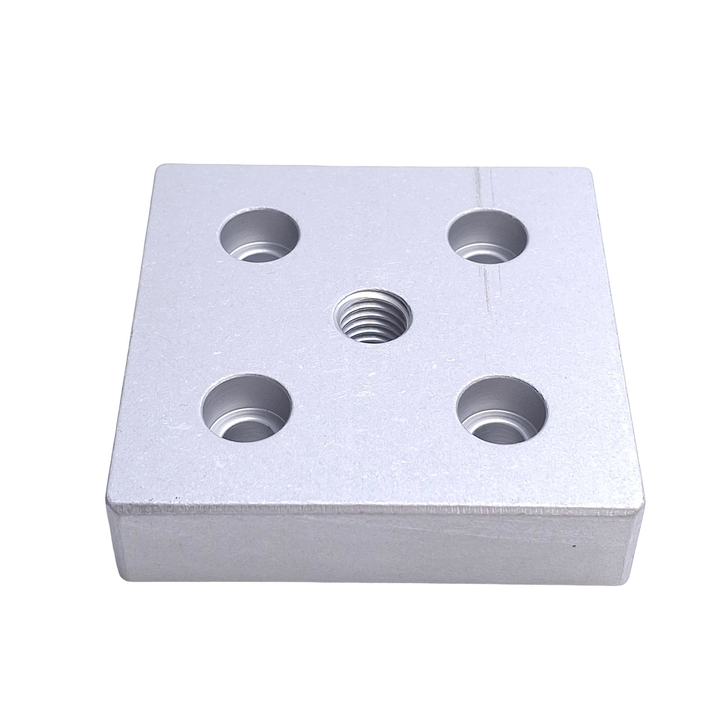 New – Open box Lot of 2 80/20 2140 Center Tap Base Plates 15 Series, 3in x 3in x 0.75in, 1/2-13