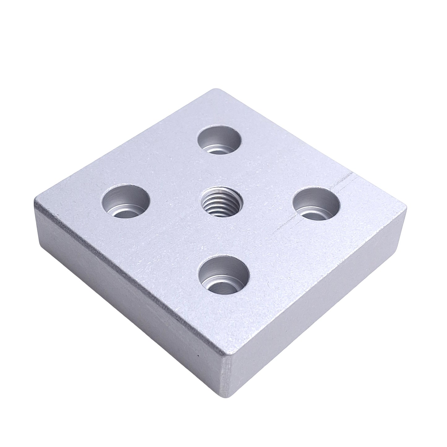 New – Open box Lot of 2 80/20 2140 Center Tap Base Plates 15 Series, 3in x 3in x 0.75in, 1/2-13