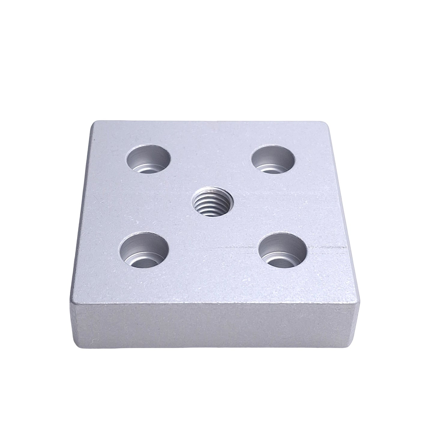 New – Open box Lot of 2 80/20 2140 Center Tap Base Plates 15 Series, 3in x 3in x 0.75in, 1/2-13