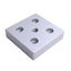 New – Open box Lot of 2 80/20 2140 Center Tap Base Plates 15 Series, 3in x 3in x 0.75in, 1/2-13