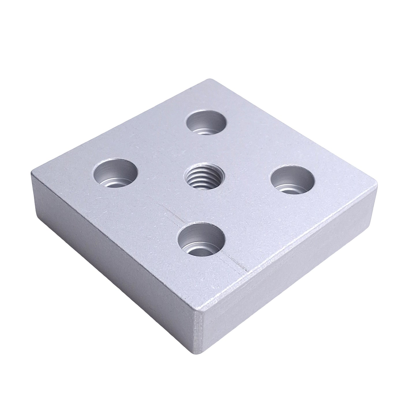 New – Open box Lot of 2 80/20 2140 Center Tap Base Plates 15 Series, 3in x 3in x 0.75in, 1/2-13