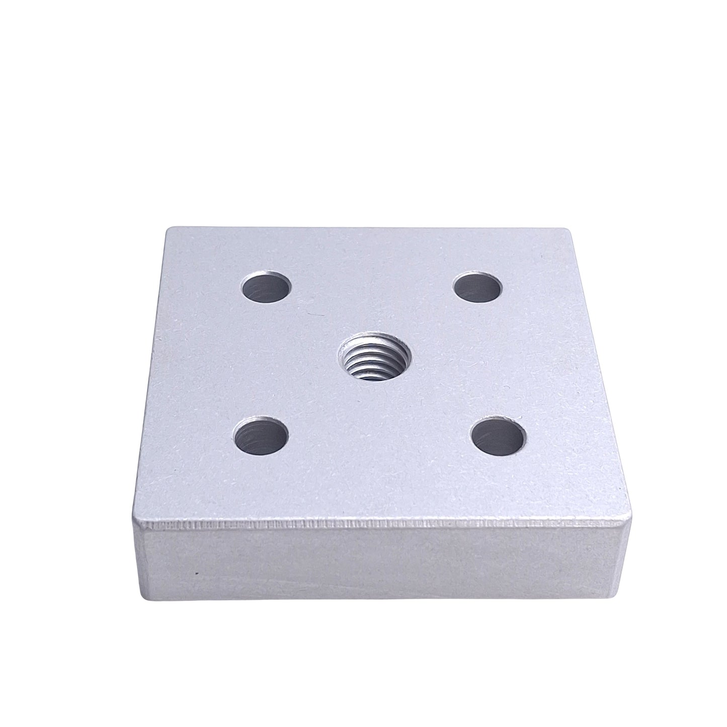 New – Open box Lot of 2 80/20 2140 Center Tap Base Plates 15 Series, 3in x 3in x 0.75in, 1/2-13