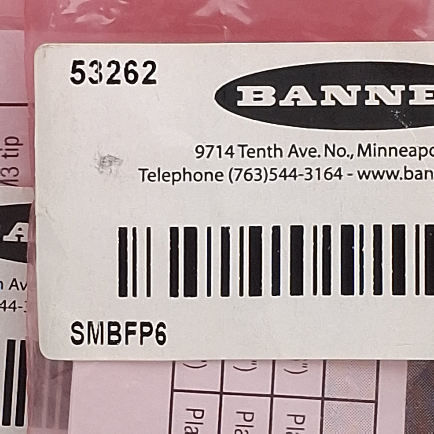 New Lot of 2 Banner SMBFP6 53262 Right Angle Mounting Bracket, Stainless Steel