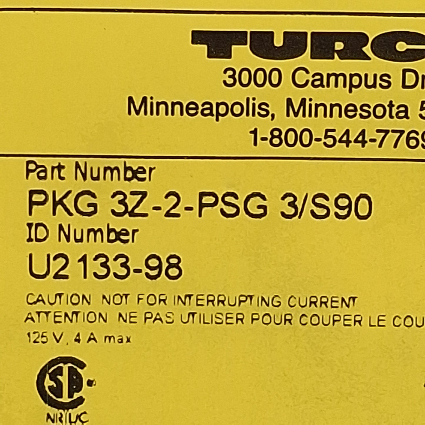 New Turck PKG3Z-2-PSG 3/S90 Actuator & Sensor Cable, 3-Pin M8 Male to Female, 2m