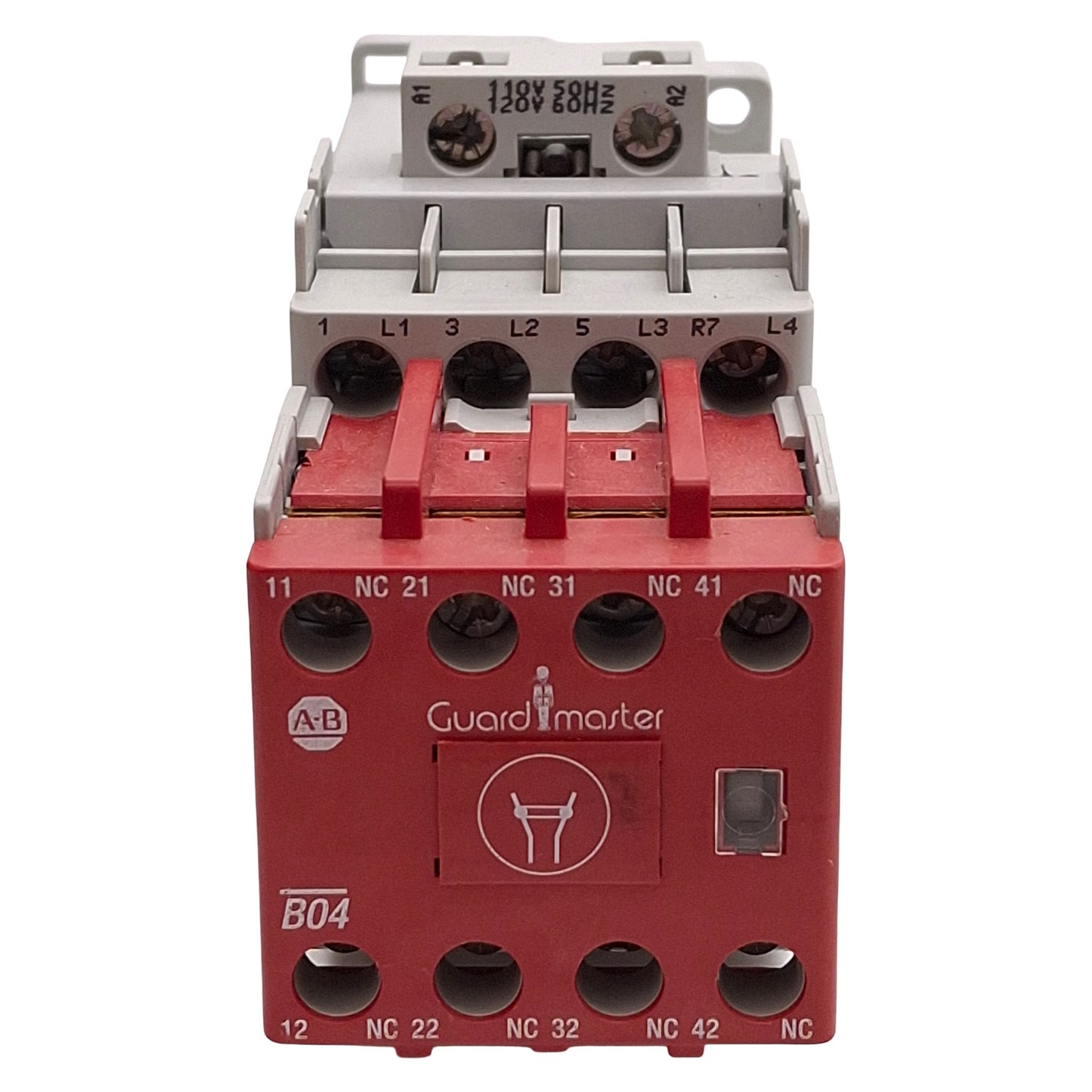 Used Allen Bradley 100S-C12D304C Guardmaster Safety Contactor 12A 3NO+1NC 120VAC Coil