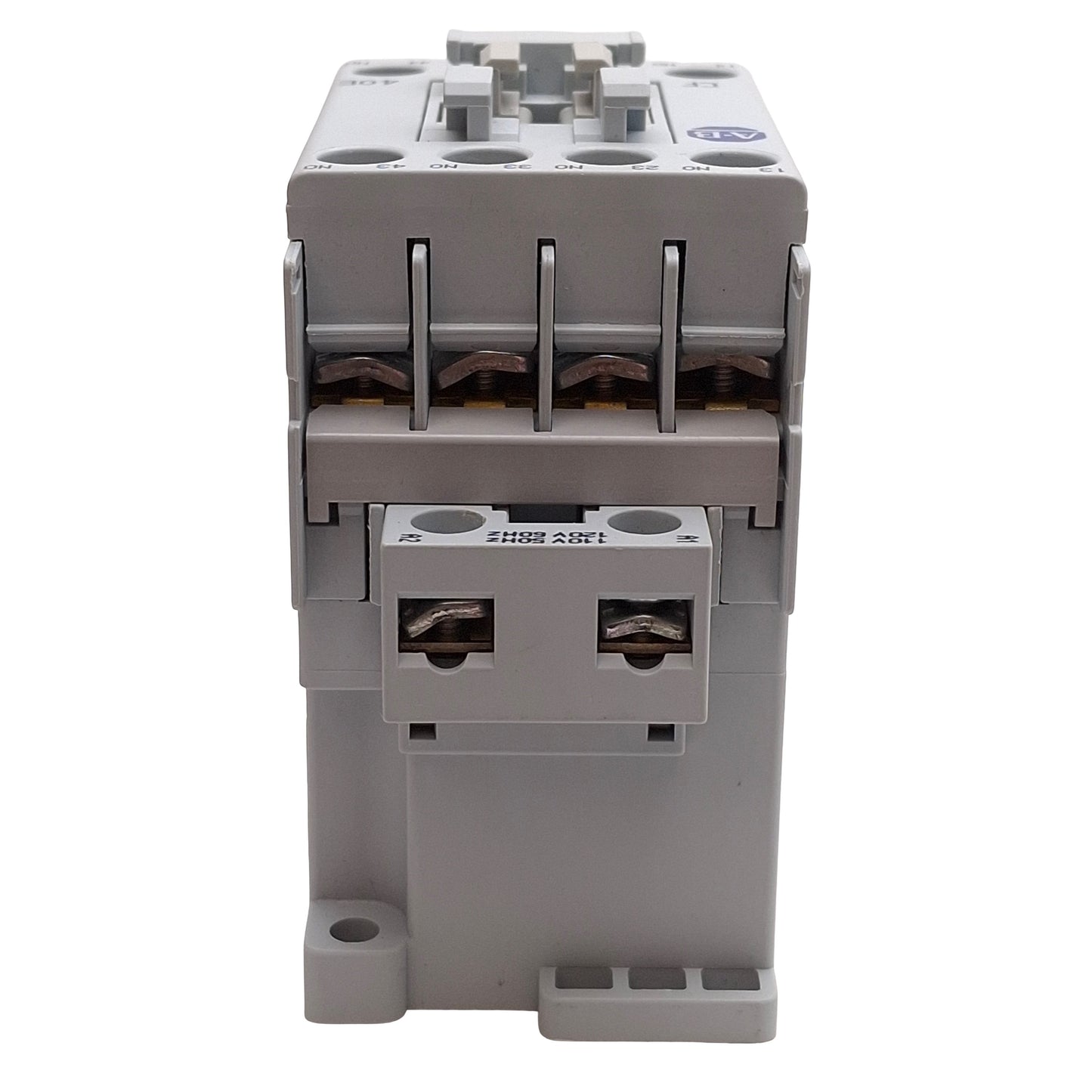 Used Allen Bradley 700-CF400D IEC Contactor 4NO, 3Ø 600VAC 25A, 120VAC Coil, DIN Rail