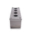 Used nVent Hoffman E-4PBSS 4-Hole Pushbutton Enclosure 30.5mm PB, 304 Stainless Steel