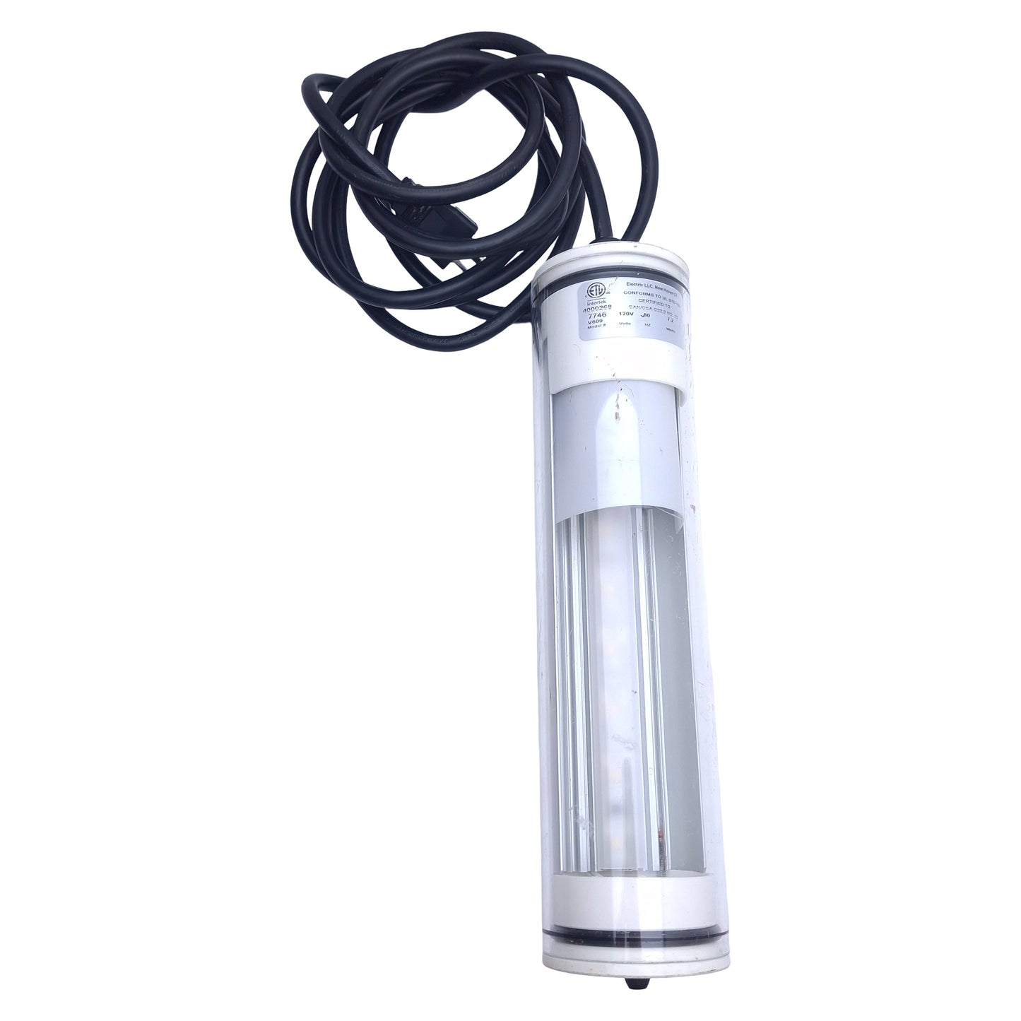 Used Electrix 7746 LED Machine Tube Light 11" Length, ø2-3/4" Tube, 120VAC, 7.2W, 9ft