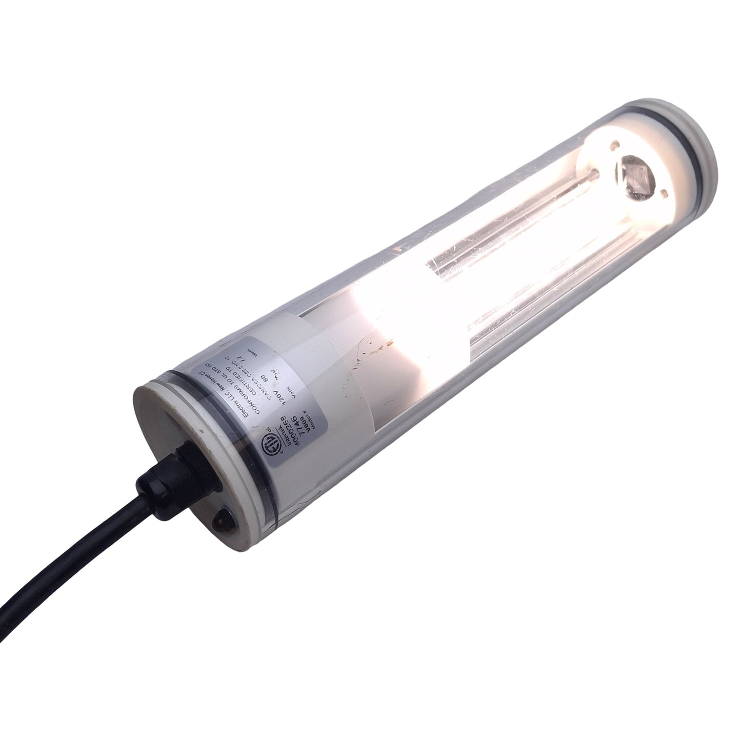 Used Electrix 7746 LED Machine Tube Light 11" Length, ø2-3/4" Tube, 120VAC, 7.2W, 9ft