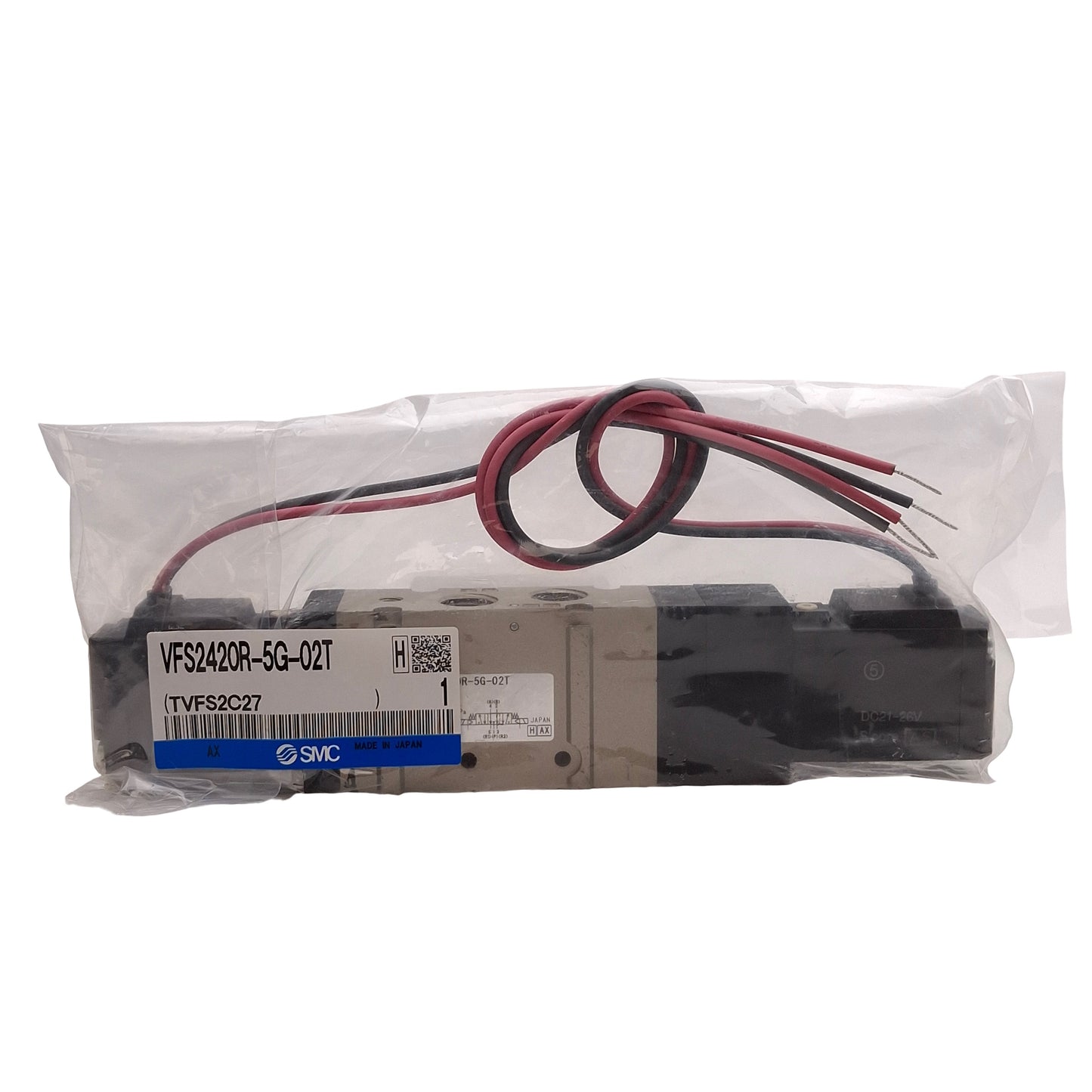 New SMC VFS2420R-5G-02T Solenoid Valve, 3-Pos Exh Center, 1/4in NPTF, 24VDC Coils