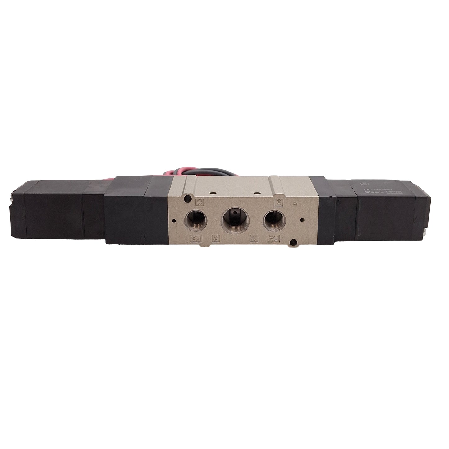New SMC VFS2420R-5G-02T Solenoid Valve, 3-Pos Exh Center, 1/4in NPTF, 24VDC Coils