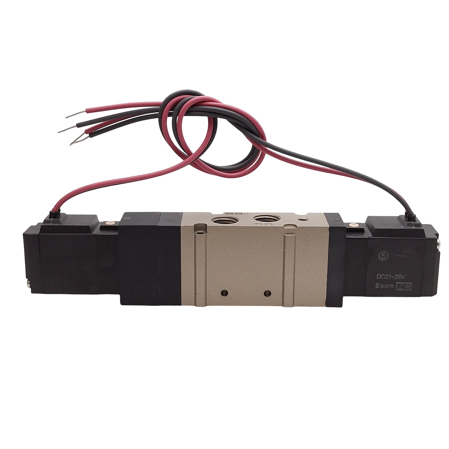 New SMC VFS2420R-5G-02T Solenoid Valve, 3-Pos Exh Center, 1/4in NPTF, 24VDC Coils