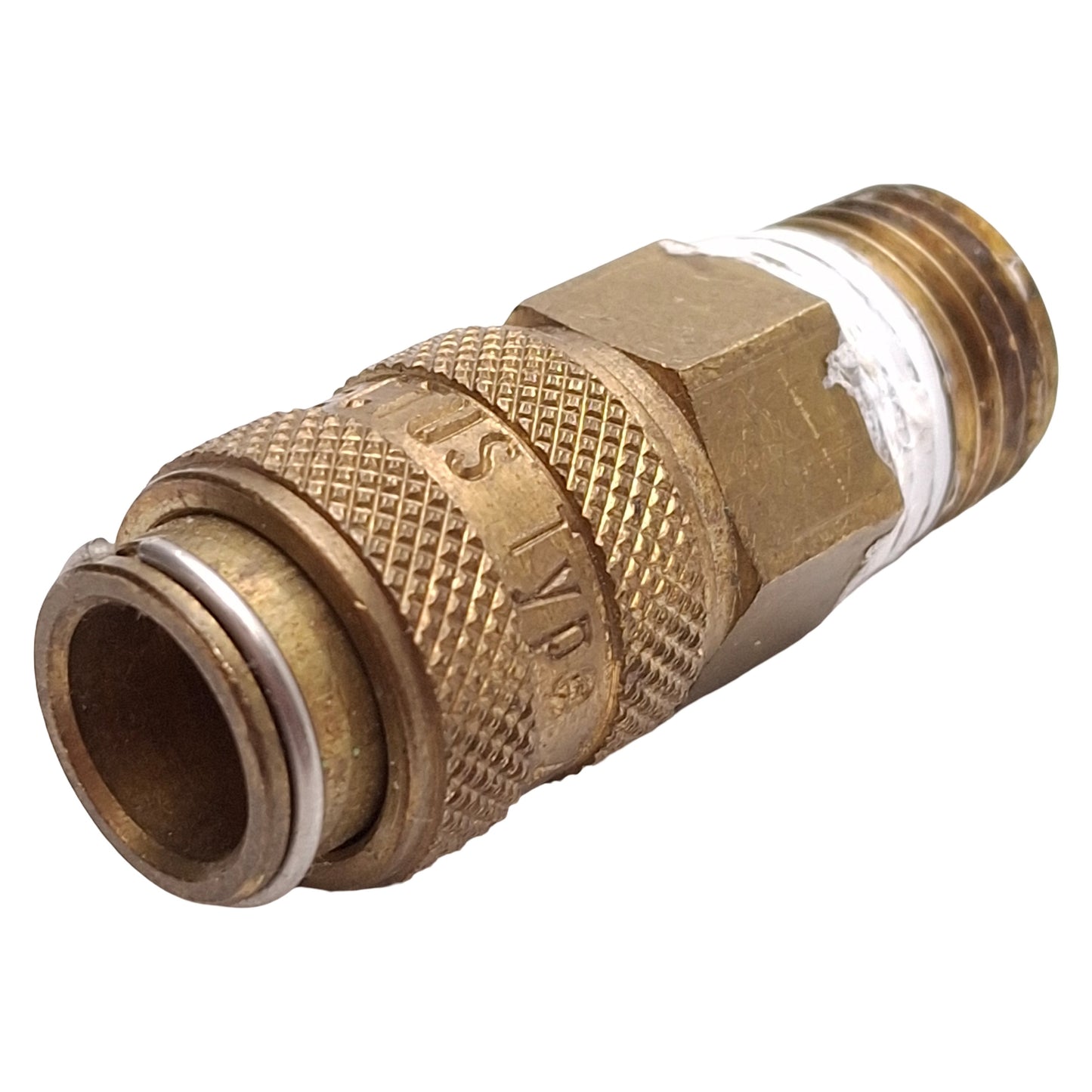 Used Lot of 5 Parker 21KAAN13MPX Rectus Type 21 Quick Coupling, Brass, 1/4in NPT Male
