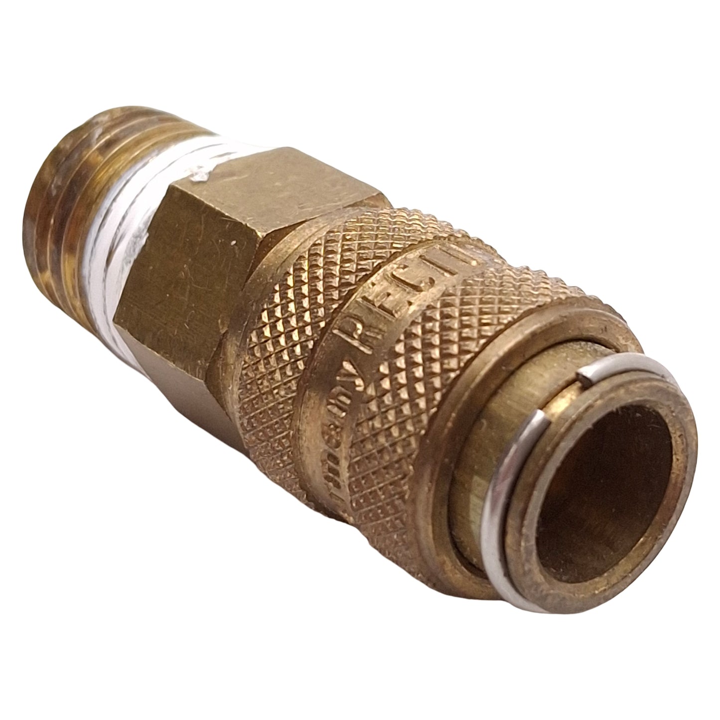 Used Lot of 5 Parker 21KAAN13MPX Rectus Type 21 Quick Coupling, Brass, 1/4in NPT Male