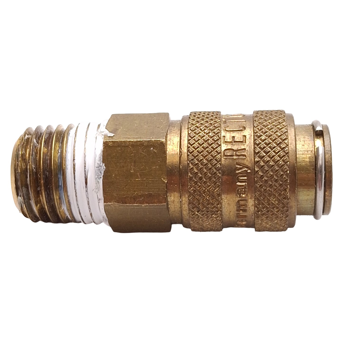 Used Lot of 5 Parker 21KAAN13MPX Rectus Type 21 Quick Coupling, Brass, 1/4in NPT Male