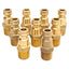 Used Lot of 9 Parker 21SFAN10MXX Rectus Type 21 Quick Coupler Plug, Brass, 1/8in NPT